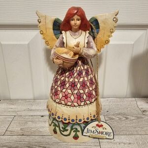 Vintage 2002 Enesco Jim Shore Heartwood Creek Angel of Contentment Figure 9" NWT